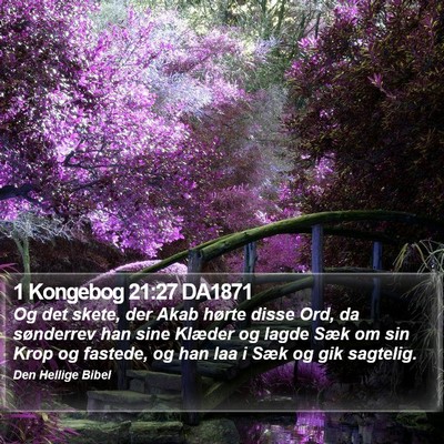 1 Kongebog 21:27 DA1871 Bible Verse Image