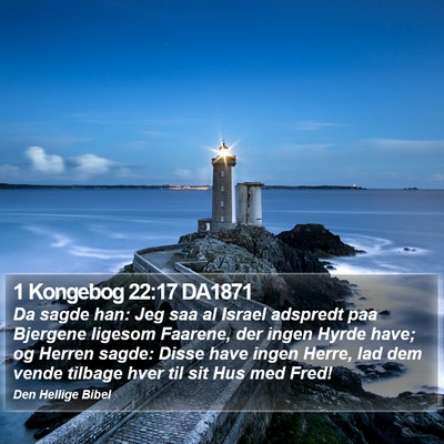 1 Kongebog 22:17 DA1871 Bible Verse Image
