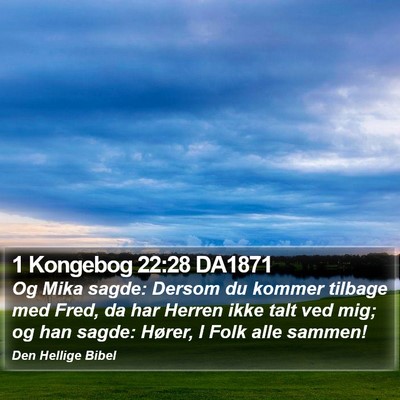 1 Kongebog 22:28 DA1871 Bible Verse Image