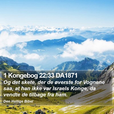 1 Kongebog 22:33 DA1871 Bible Verse Image