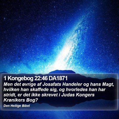 1 Kongebog 22:46 DA1871 Bible Verse Image