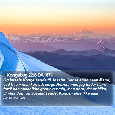 1 Kongebog 22:8 DA1871 Bible Verse Image