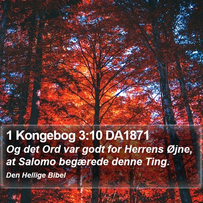 1 Kongebog 3:10 DA1871 Bible Verse Image