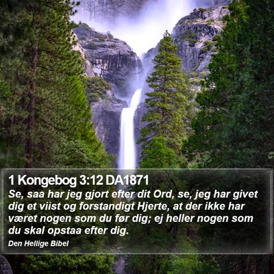 1 Kongebog 3:12 DA1871 Bible Verse Image