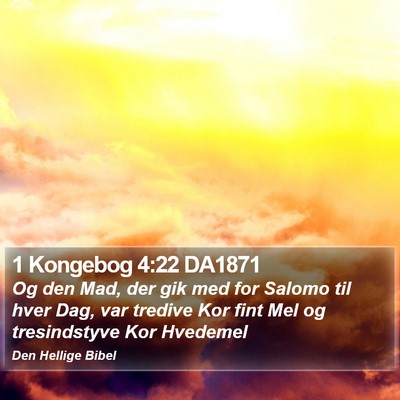 1 Kongebog 4:22 DA1871 Bible Verse Image