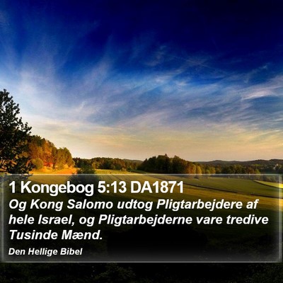 1 Kongebog 5:13 DA1871 Bible Verse Image