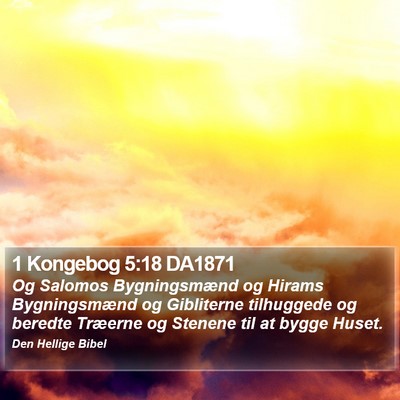 1 Kongebog 5:18 DA1871 Bible Verse Image