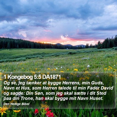 1 Kongebog 5:5 DA1871 Bible Verse Image