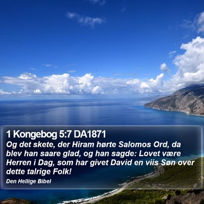 1 Kongebog 5:7 DA1871 Bible Verse Image