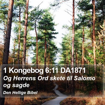 1 Kongebog 6:11 DA1871 Bible Verse Image