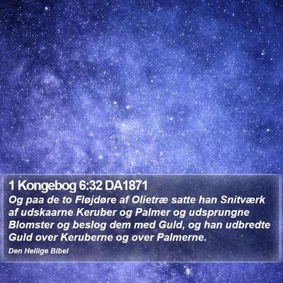 1 Kongebog 6:32 DA1871 Bible Verse Image