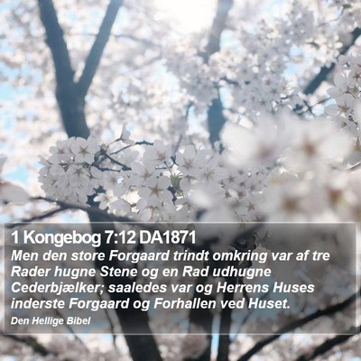 1 Kongebog 7:12 DA1871 Bible Verse Image