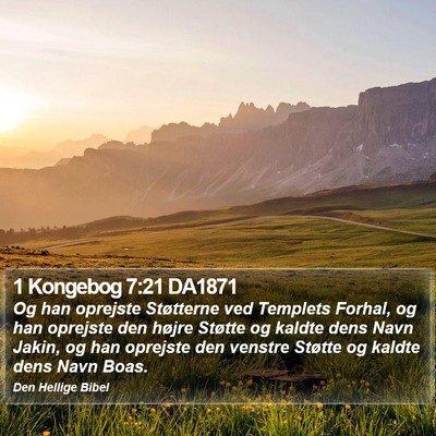 1 Kongebog 7:21 DA1871 Bible Verse Image
