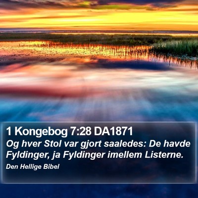 1 Kongebog 7:28 DA1871 Bible Verse Image