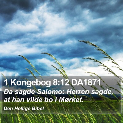 1 Kongebog 8:12 DA1871 Bible Verse Image