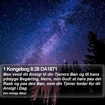 1 Kongebog 8:28 DA1871 Bible Verse Image