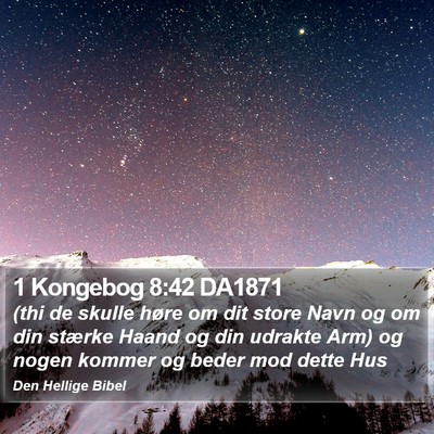 1 Kongebog 8:42 DA1871 Bible Verse Image