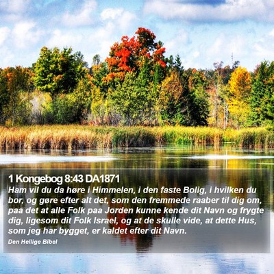1 Kongebog 8:43 DA1871 Bible Verse Image