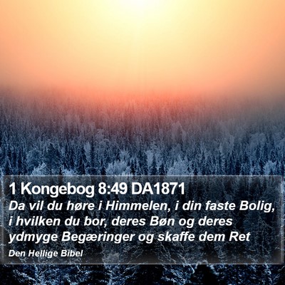 1 Kongebog 8:49 DA1871 Bible Verse Image