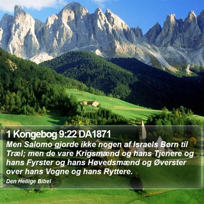 1 Kongebog 9:22 DA1871 Bible Verse Image