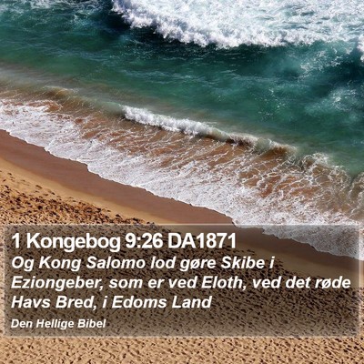 1 Kongebog 9:26 DA1871 Bible Verse Image