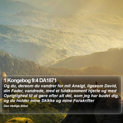 1 Kongebog 9:4 DA1871 Bible Verse Image