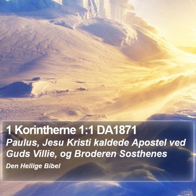 1 Korintherne 1:1 DA1871 Bible Verse Image