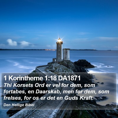 1 Korintherne 1:18 DA1871 Bible Verse Image