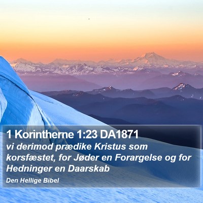 1 Korintherne 1:23 DA1871 Bible Verse Image
