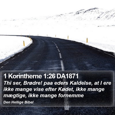 1 Korintherne 1:26 DA1871 Bible Verse Image
