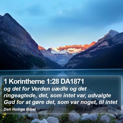 1 Korintherne 1:28 DA1871 Bible Verse Image