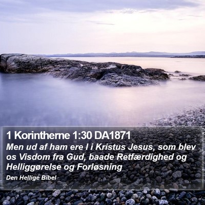 1 Korintherne 1:30 DA1871 Bible Verse Image