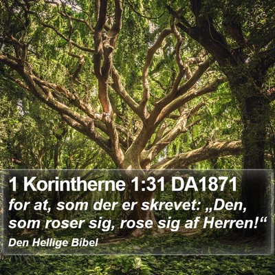 1 Korintherne 1:31 DA1871 Bible Verse Image
