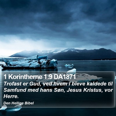 1 Korintherne 1:9 DA1871 Bible Verse Image