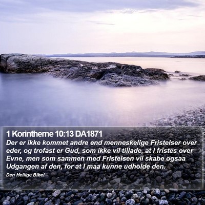 1 Korintherne 10:13 DA1871 Bible Verse Image
