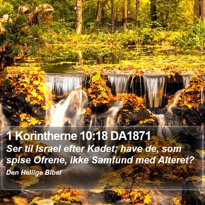 1 Korintherne 10:18 DA1871 Bible Verse Image