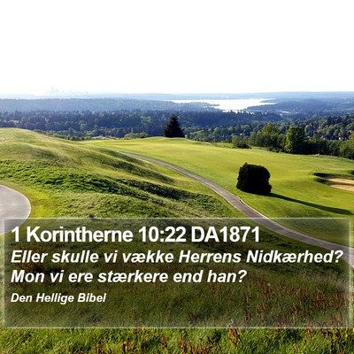 1 Korintherne 10:22 DA1871 Bible Verse Image