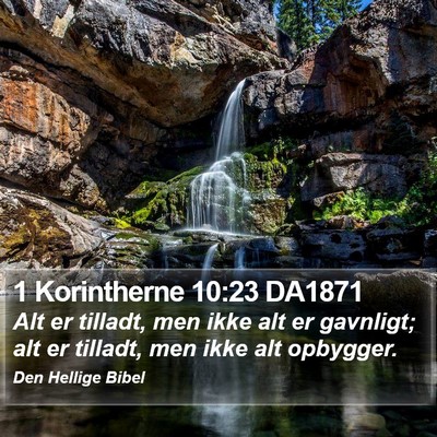 1 Korintherne 10:23 DA1871 Bible Verse Image