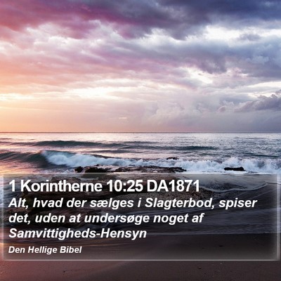 1 Korintherne 10:25 DA1871 Bible Verse Image