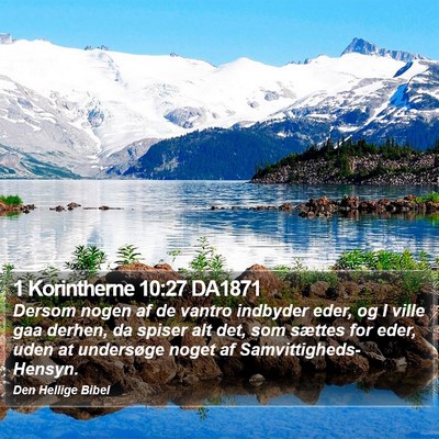 1 Korintherne 10:27 DA1871 Bible Verse Image