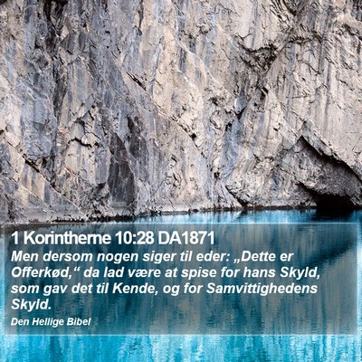 1 Korintherne 10:28 DA1871 Bible Verse Image