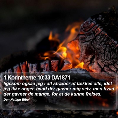 1 Korintherne 10:33 DA1871 Bible Verse Image
