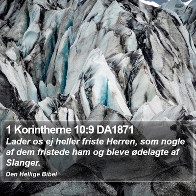 1 Korintherne 10:9 DA1871 Bible Verse Image