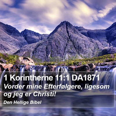 1 Korintherne 11:1 DA1871 Bible Verse Image