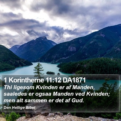1 Korintherne 11:12 DA1871 Bible Verse Image
