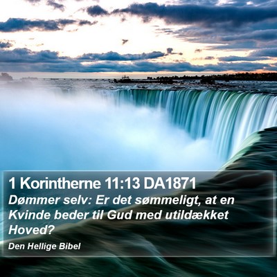 1 Korintherne 11:13 DA1871 Bible Verse Image