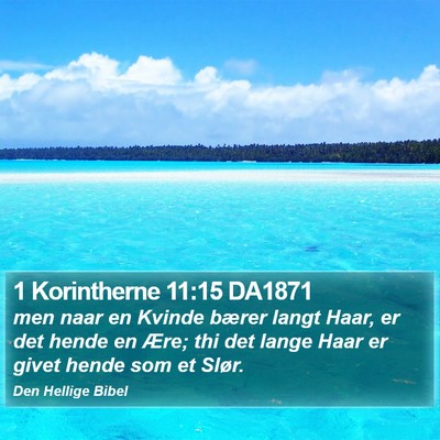 1 Korintherne 11:15 DA1871 Bible Verse Image