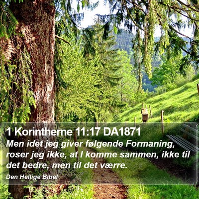1 Korintherne 11:17 DA1871 Bible Verse Image