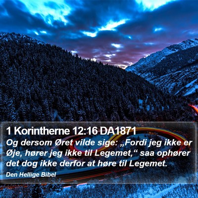 1 Korintherne 12:16 DA1871 Bible Verse Image