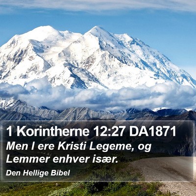 1 Korintherne 12:27 DA1871 Bible Verse Image